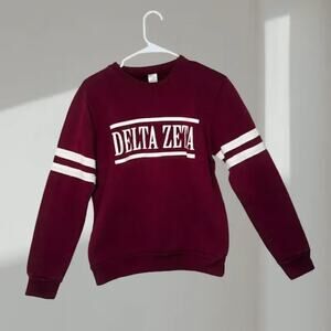Jerico Classics Delta Zeta Crewneck Sweatshirt – Burgundy (Women’s Small)